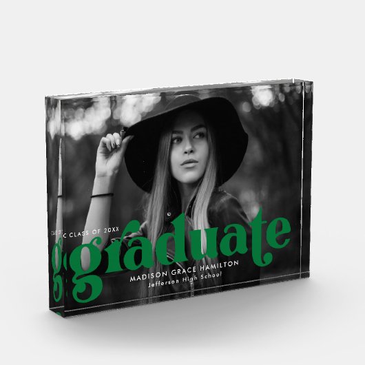 Vet Groen Afstuderen voor Typografie Fotoblokken (Links)