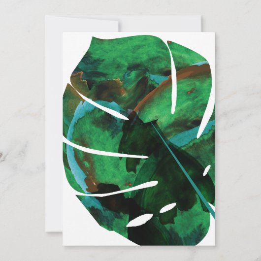 Vet groen bladeren goud Hawaii vijf-0 50ste verjaa Kaart (Achterkant)