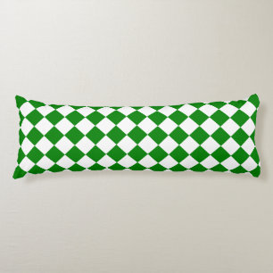 Vet Groen en Wit Chevron Patroon 20" x 54" Lichaamskussen