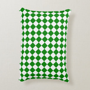 Vet Groen en Wit Chevron Patroon 30 cm x 40 cm Accent Kussen