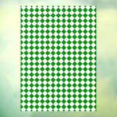 Vet Groen en Wit Chevron Patroon Raamsticker (Vel 3)