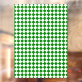 Vet Groen en Wit Chevron Patroon Raamsticker (Vel 2)