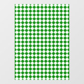 Vet Groen en Wit Chevron Patroon Raamsticker (Vel)