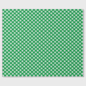 Vet Groen en Wit Polka Dots Inpakpapier (Vlak)