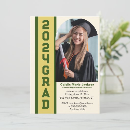 Vet, Groen & Goud, 2024 Afstuderen Kaart (Staand voorkant)