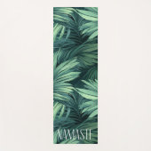 Vet groen oerwoud tropisch palmpatroon Namaste Yogamat (Voorkant)