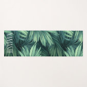 Vet groen oerwoud tropisch palmpatroon Namaste Yogamat (Voorkant (horizontaal))
