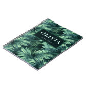 Vet groen oerwoud tropisch palmpatroon notitieboek (Linkerzijde)