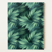 Vet groen oerwoud tropisch palmpatroon planner (Achterkant)