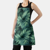Vet groen oerwoud tropisch palmpatroon schort (Insitu)