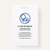 Vet groene lijn Kolom Personeel Verpleegkundige Fo Badge (Achterkant)