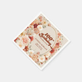 Vet groovy koperen blush bordeaux 100ste verjaarda servet (Hoek)