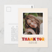 Vet Groovy Retro Afstudeer Bedankt Briefkaart (Voorkant / Achterkant)