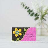 Vet grote gele bloem visitekaartjes sjabloon (Staand voorkant)