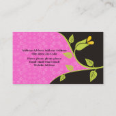 Vet grote gele bloem visitekaartjes sjabloon (Achterkant)