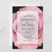 Vet Grote Paarse Lente Roos Bruiloft Kaart (Voorkant)