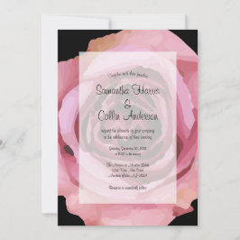 Vet Grote Paarse Lente Roos Bruiloft Kaart