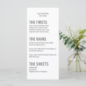 Vet Grote Typografie Zwart Wit Modern Huwelijk Menu (Staand voorkant)