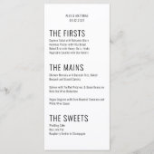Vet Grote Typografie Zwart Wit Modern Huwelijk Menu (Voorkant)
