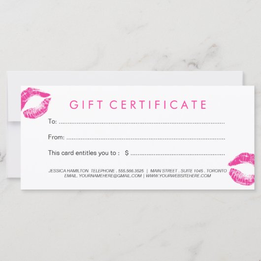 Vet  Hair Salon Cadeaubon (Achterkant)