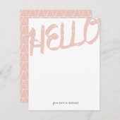 Vet Hallo Roze Kaart (Voorkant / Achterkant)