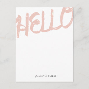 Vet Hallo Roze Kaart