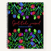 Vet Handbeschilderd Bloemen Dankbaarheidsjournaal Notitieboek (Voorkant)