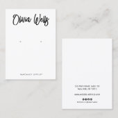 Vet handgeschreven Handgeschreven Manuscript Witte Visitekaartje (Voorkant / Achterkant)