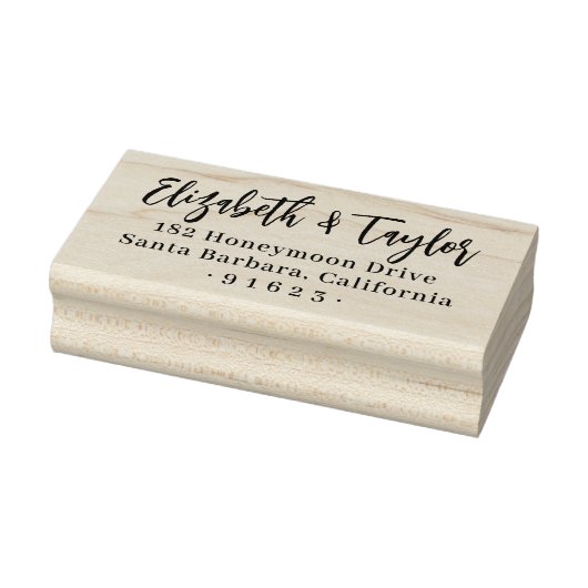 Vet Handschrift Bruiloft Koppels Retouradres Rubberstempel (Stempel)