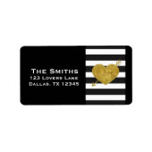 Vet hart en pijl Retouradres Label (Voorkant)