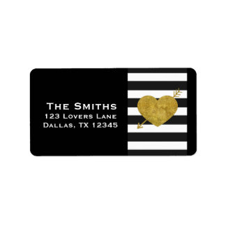 Vet hart en pijl Retouradres Label