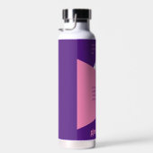Vet Hart Paarse Roze Dankbaarheid Bevestigingen Waterfles (Rechts)