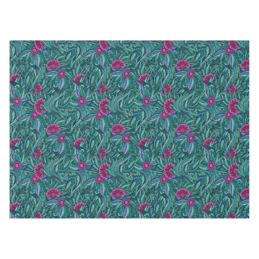 Vet Hedendaags Bloemen Tafelkleed (Voorkant (Horizontaal))