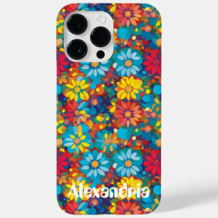 Vet hedendaags bloemenpatroon Levendige madeliefje Case-Mate iPhone 14 Pro Max Hoesje