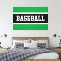 Vet Held Groen Zwart Wit BASEBALL Strepen