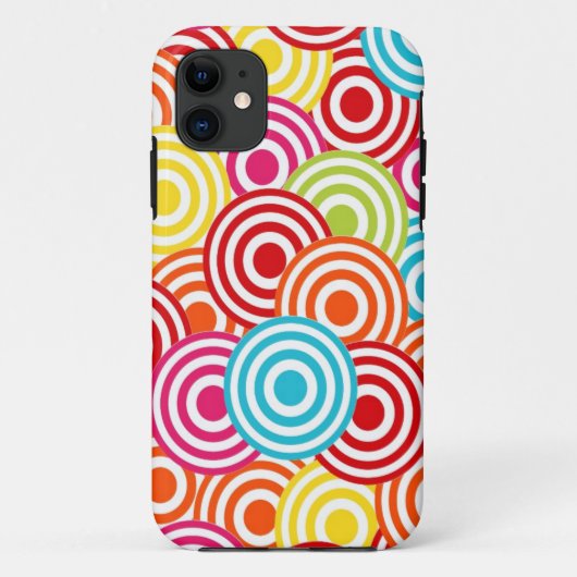 Vet, helder, compact cirkelpatroon Case-Mate iPhone case (Achterkant)