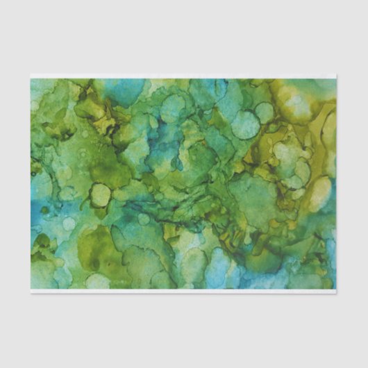 Vet, helder en groen Abstract kunstpatroon Tissuepapier (Voorkant)