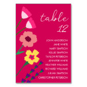 Vet & Helder Fuchsia Roze Kleurrijke Bloemen Bruil Kaart (Voorkant)