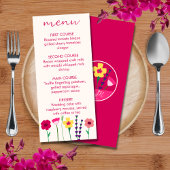 Vet & Helder Fuchsia Roze Kleurrijke Bloemen Bruil Menu