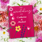 Vet & Helder Fuchsia Roze Lente Bloemen Bruiloft Planner