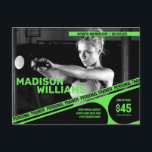 Vet Helder Groen Personal Trainer Foto Briefkaart<br><div class="desc">Deze dynamische aanpasbare briefkaart sjabloon is speciaal afgestemd op personal trainers die een onvergetelijke indruk willen maken. De opvallende zwart-witte foto-achtergrond fungeert als een krachtige achtergrond die u eenvoudig kunt vervangen door uw eigen afbeelding, waarin uw unieke trainingsstijl en persoonlijkheid wordt getoond. De gedurfde en aanpasbare heldergele tekst voor jouw...</div>