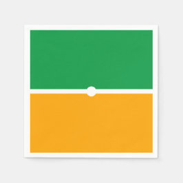 Vet Helder Groen Wit Gouden Geel Kleurenblok Servet