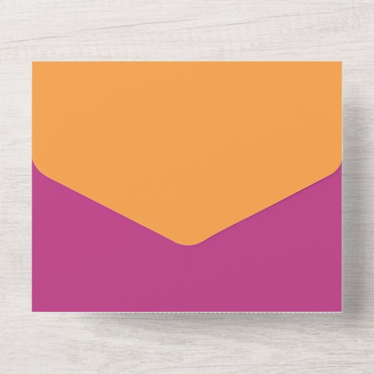 Vet & Helder Regenboog Bloemen Budget Savvy Bruilo All In One Uitnodiging (Achterkant)