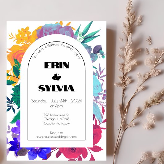 Vet & Helder Regenboog Botanische Wildflower Bruil Kaart