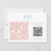 Vet Helder Retro QR Code Huwelijksreactie Kaart (Voorkant)