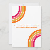 Vet & Helder Retro Regenboog Bruiloft Kaart (Achterkant)