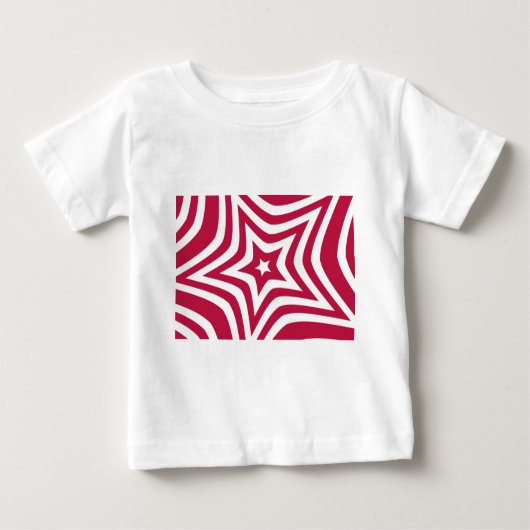 Vet & Helder Rood & Witte Ster in een Vectorpatroo (Voorkant)