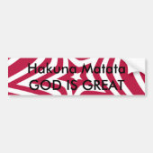 Vet & Helder Rood & Witte Ster in een Vectorpatroo Bumpersticker (Voorkant)