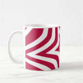 Vet & Helder Rood & Witte Ster in een Vectorpatroo Koffiemok (Links)