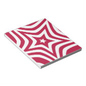 Vet & Helder Rood & Witte Ster in een Vectorpatroo Notitieblok (Schuin)